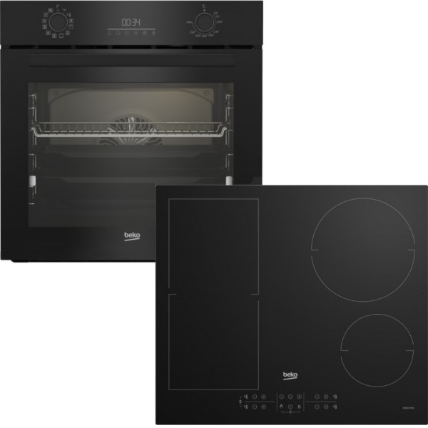 Фото - Комплект техники Beko Духовой шкаф + Варочная панель Beko BBIR17300BCS + HII64200FMT Фото - Комплект техники Beko Духовой шкаф + Варочная панель Beko BBIR17300BCS + HII64200FMT